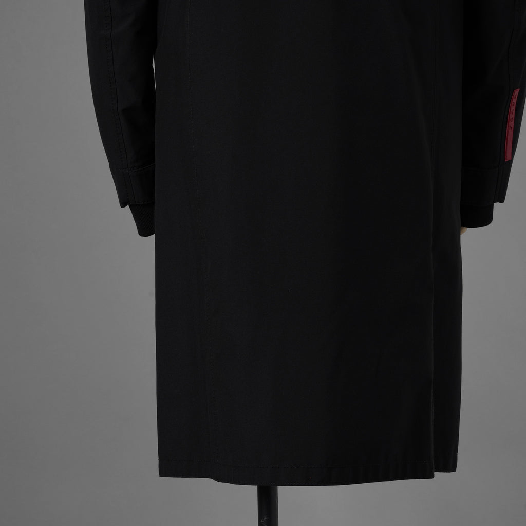PRADA SPORT プラダ スポーツ / GORE-TEX ロング ナイロンコート 3WAYコート アウター / 280211 / size 38 (BLACK) 352077-yng