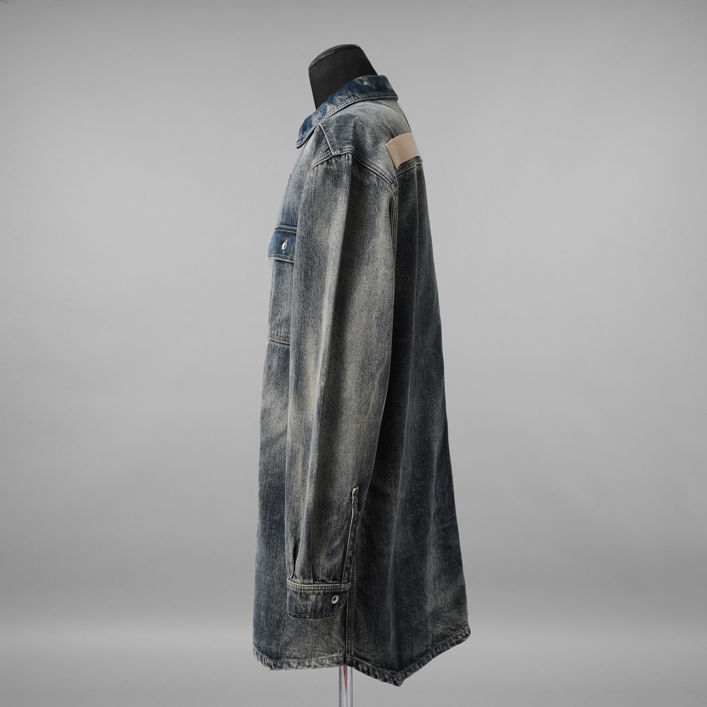 Rick Owens DRKSHDW ダークシャドウ / 美品 24SS LIDO / Denim Jumbo Outershirt デニム アウターシャツ / 長袖シャツ / DU01D1753-HU / size S (Hustler) INDIGO