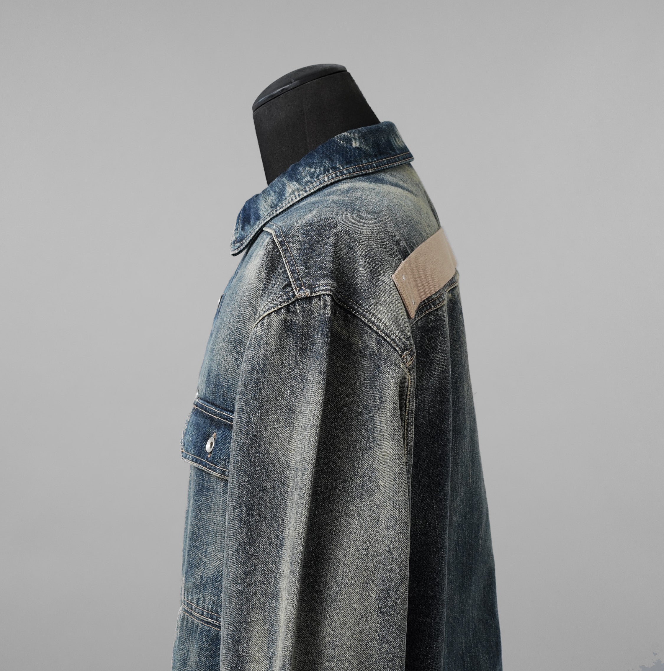 Rick Owens DRKSHDW ダークシャドウ / 美品 24SS LIDO / Denim Jumbo Outershirt デニム アウターシャツ / 長袖シャツ / DU01D1753-HU / size S (Hustler) INDIGO