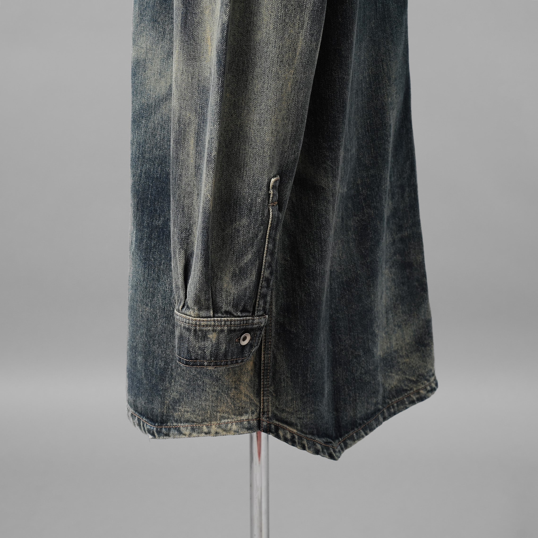 Rick Owens DRKSHDW ダークシャドウ / 美品 24SS LIDO / Denim Jumbo Outershirt デニム アウターシャツ / 長袖シャツ / DU01D1753-HU / size S (Hustler) INDIGO