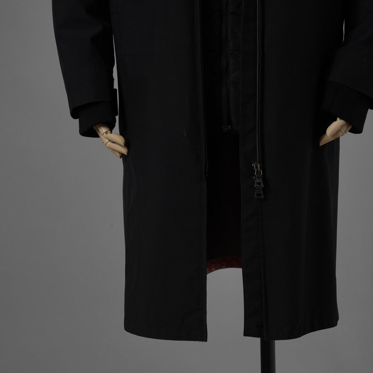PRADA SPORT プラダ スポーツ / GORE-TEX ロング ナイロンコート 3WAYコート アウター / 280211 / size 38 (BLACK) 352077-yng