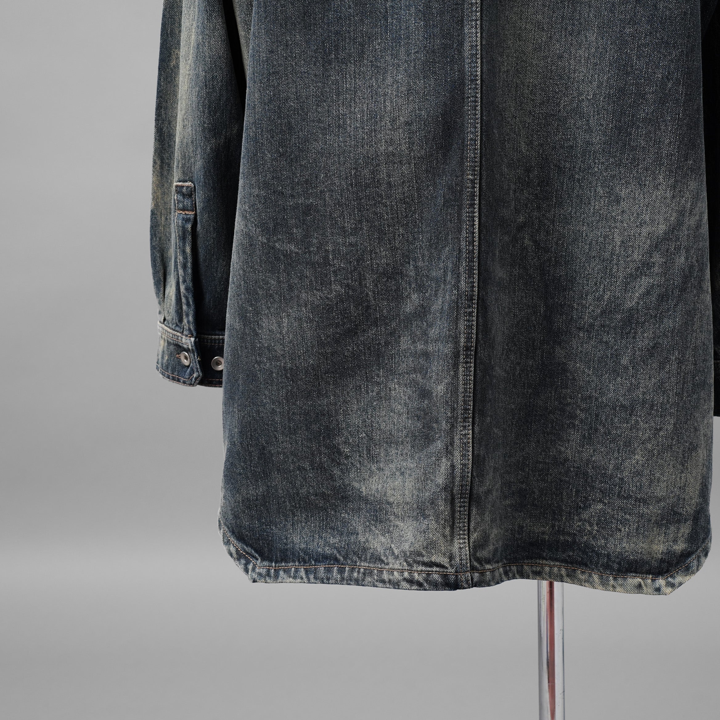 Rick Owens DRKSHDW ダークシャドウ / 美品 24SS LIDO / Denim Jumbo Outershirt デニム アウターシャツ / 長袖シャツ / DU01D1753-HU / size S (Hustler) INDIGO