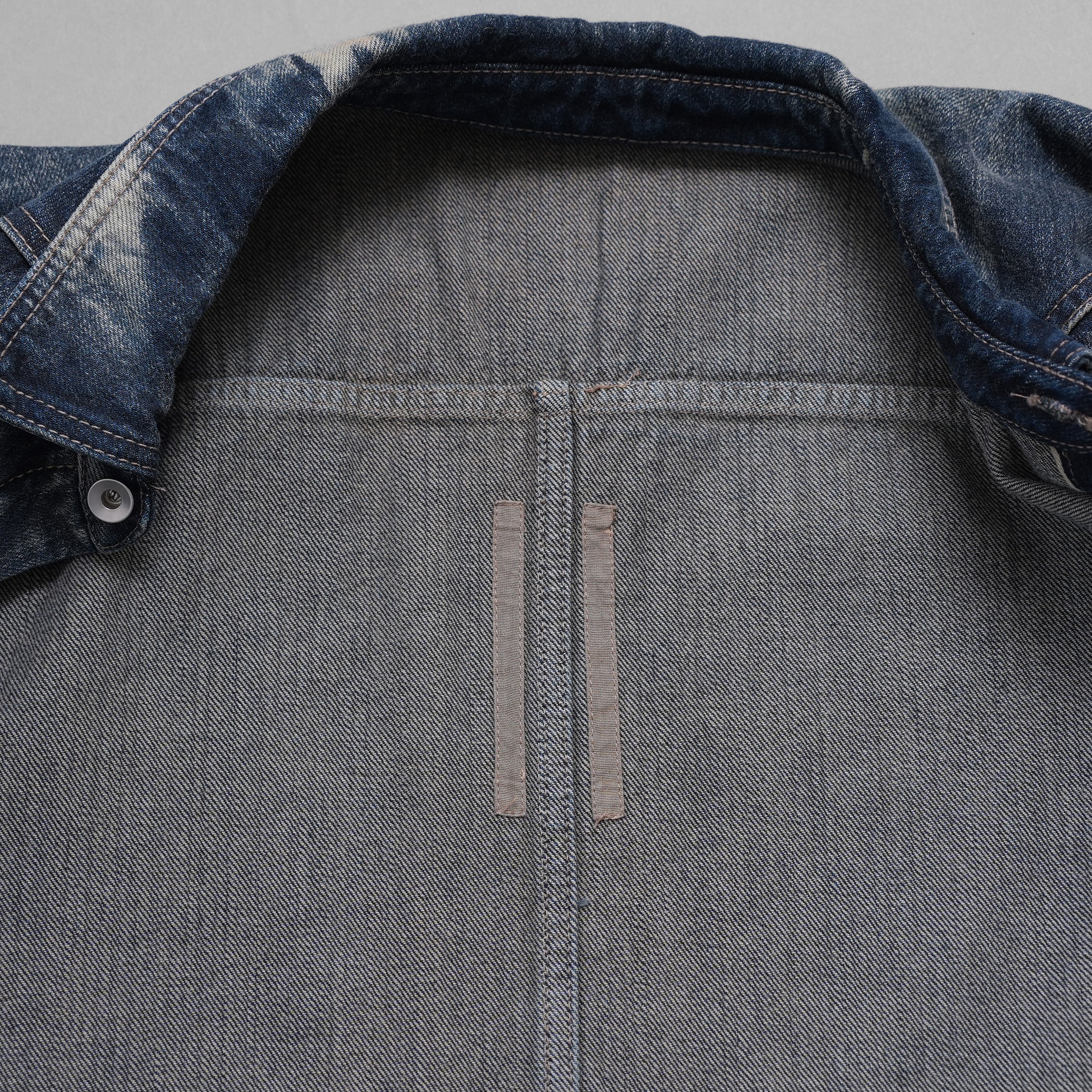 Rick Owens DRKSHDW ダークシャドウ / 美品 24SS LIDO / Denim Jumbo Outershirt デニム アウターシャツ / 長袖シャツ / DU01D1753-HU / size S (Hustler) INDIGO
