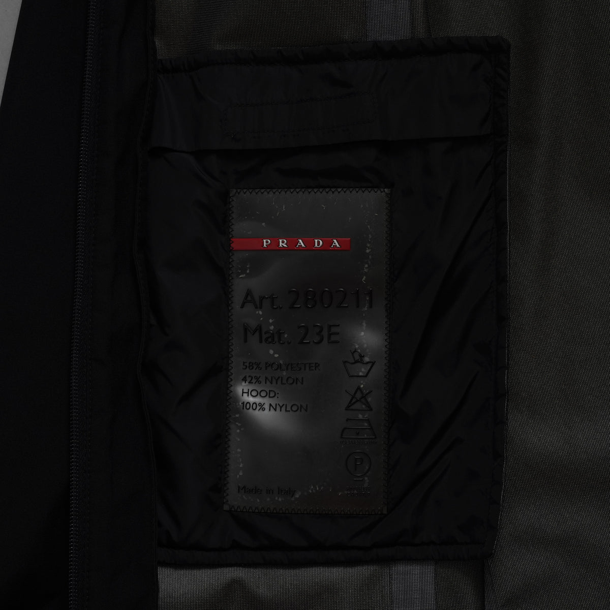 PRADA SPORT プラダ スポーツ / GORE-TEX ロング ナイロンコート 3WAYコート アウター / 280211 / size 38 (BLACK) 352077-yng