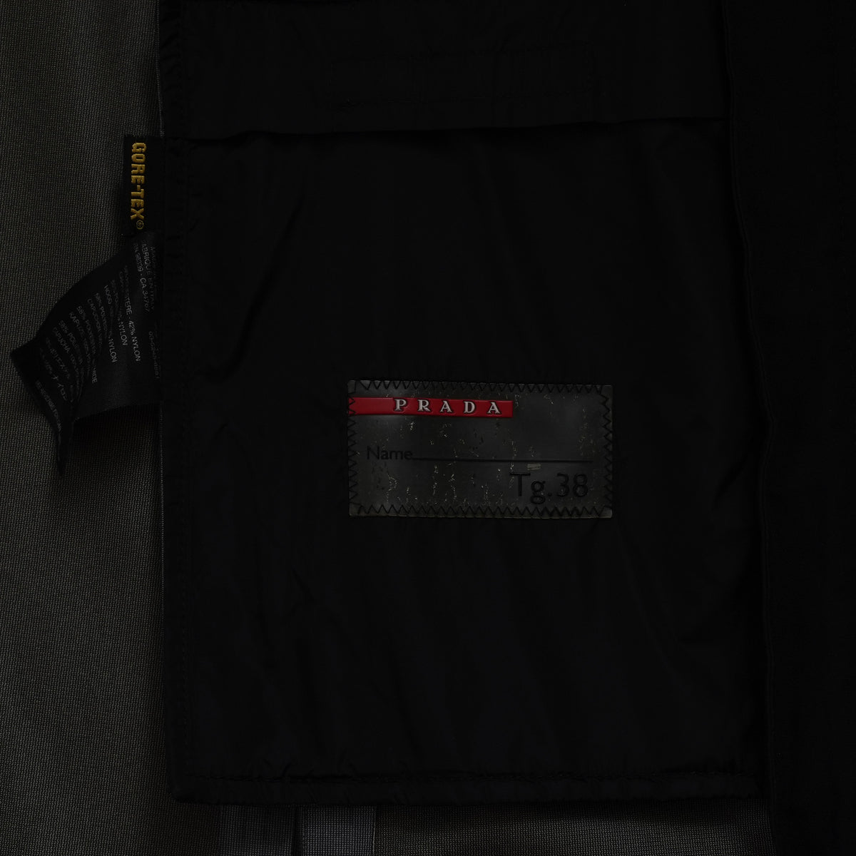 PRADA SPORT プラダ スポーツ / GORE-TEX ロング ナイロンコート 3WAYコート アウター / 280211 / size 38 (BLACK) 352077-yng