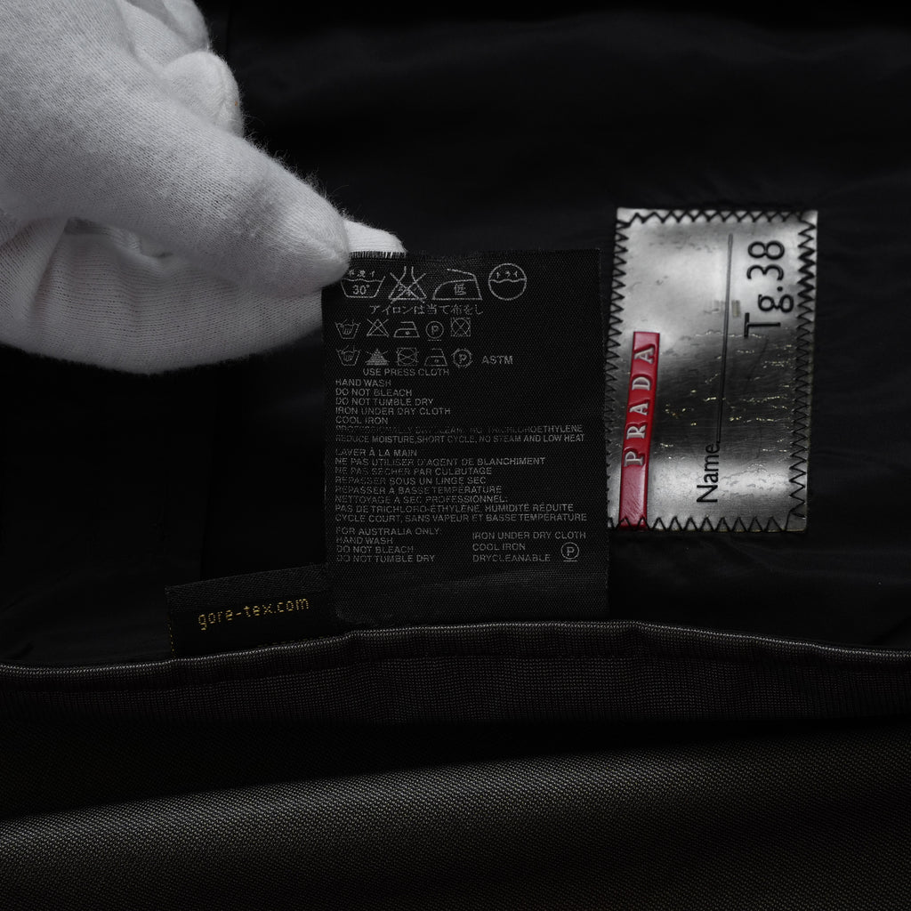 PRADA SPORT プラダ スポーツ / GORE-TEX ロング ナイロンコート 3WAYコート アウター / 280211 / size 38 (BLACK) 352077-yng