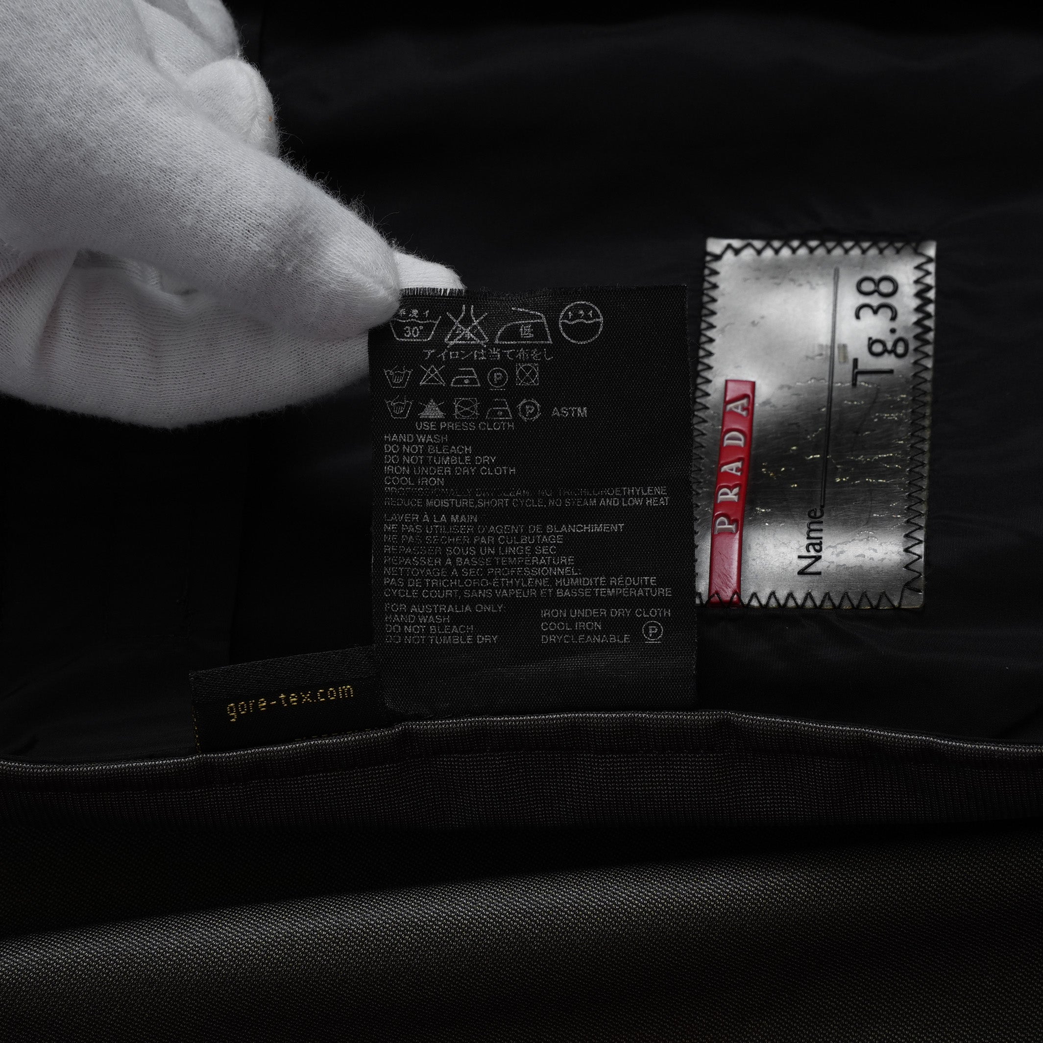 PRADA SPORT プラダ スポーツ / GORE-TEX ロング ナイロンコート 3WAYコート アウター / 280211 / size 38 (BLACK) 352077-yng