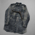 Rick Owens DRKSHDW ダークシャドウ / 美品 24SS LIDO / Denim Jumbo Outershirt デニム アウターシャツ / 長袖シャツ / DU01D1753-HU / size S (Hustler) INDIGO