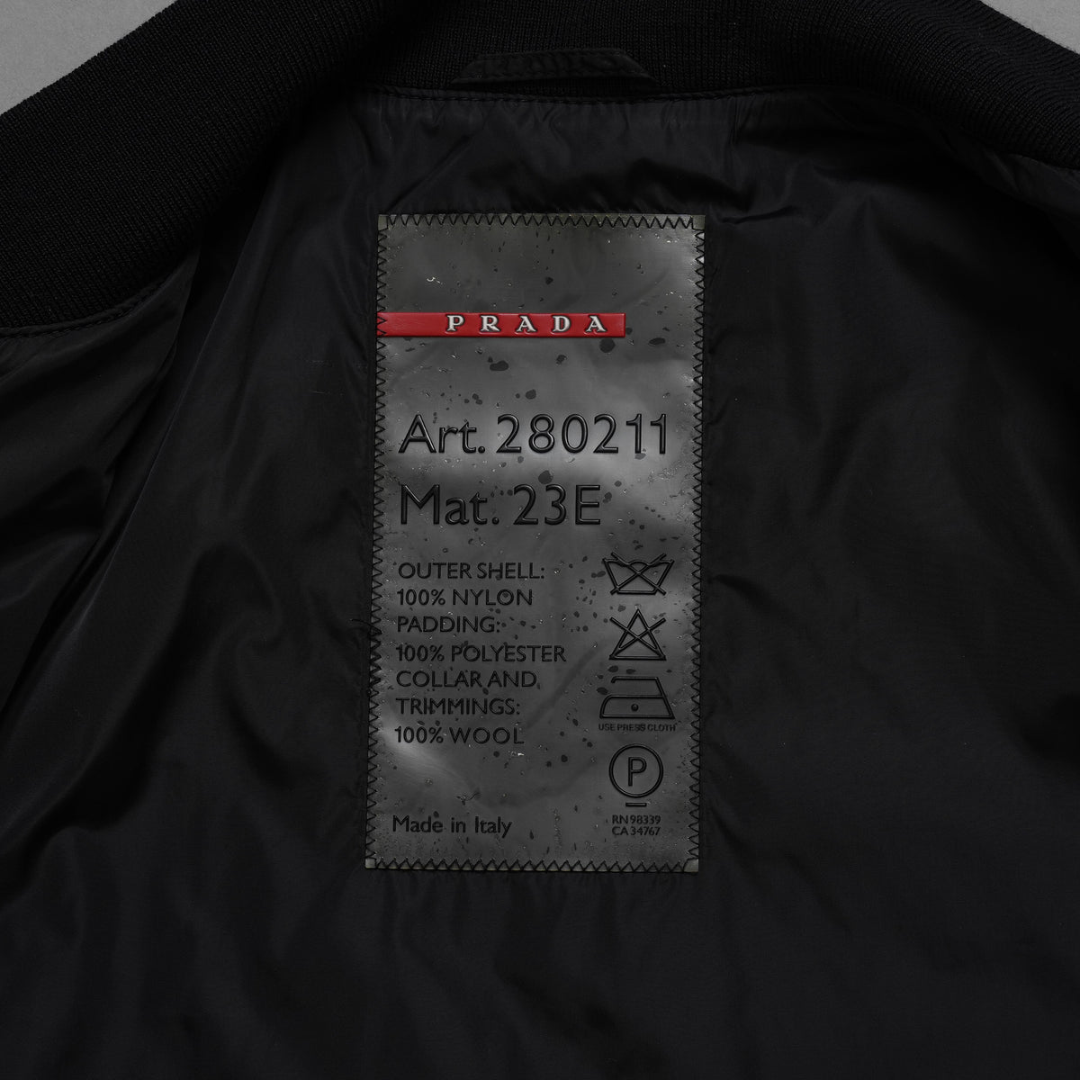 PRADA SPORT プラダ スポーツ / GORE-TEX ロング ナイロンコート 3WAYコート アウター / 280211 / size 38 (BLACK) 352077-yng