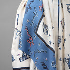 FENDI フェンディ / 美品 23SS リゾート 今田美桜 着用 / 星座モチーフ ゾディアックプリント シルク ドレープドレス  / ワンピース / FDC727 ANR4 / size 40 (MULTI COLOR) レディース