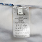 FENDI フェンディ / 美品 23SS リゾート 星座モチーフ ゾディアック プリント シルクスカーフ切替 ニット カーディガン / FZC973 ANZD / size 40 (IVORY WHITE) レディース