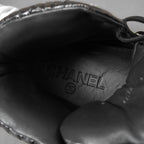 CHANEL シャネル / 19AW クロコ型押し カーフスキン ハイカット スニーカー / G35079 / size 37.5 (24.5cm) BLACK レディース 352078-izm