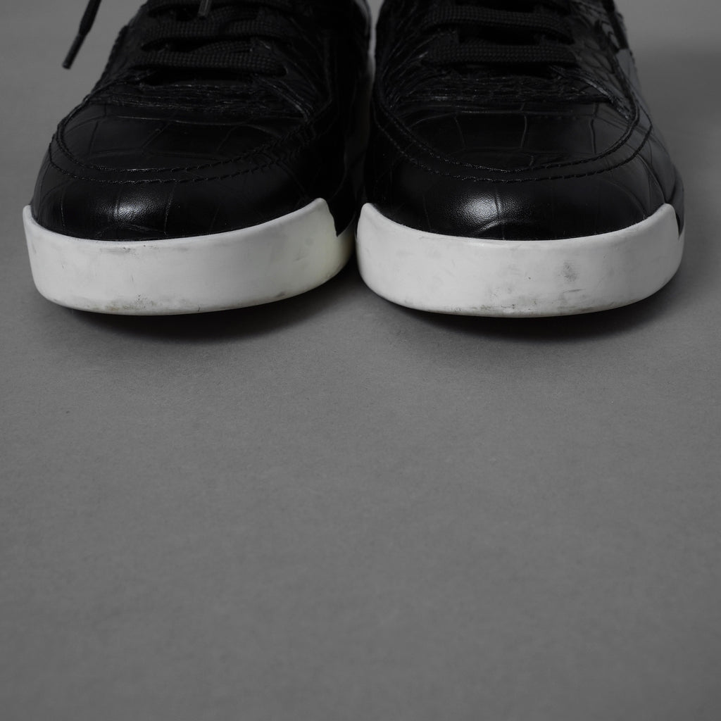 CHANEL シャネル / 19AW クロコ型押し カーフスキン ハイカット スニーカー / G35079 / size 37.5 (24.5cm) BLACK レディース 352078-izm