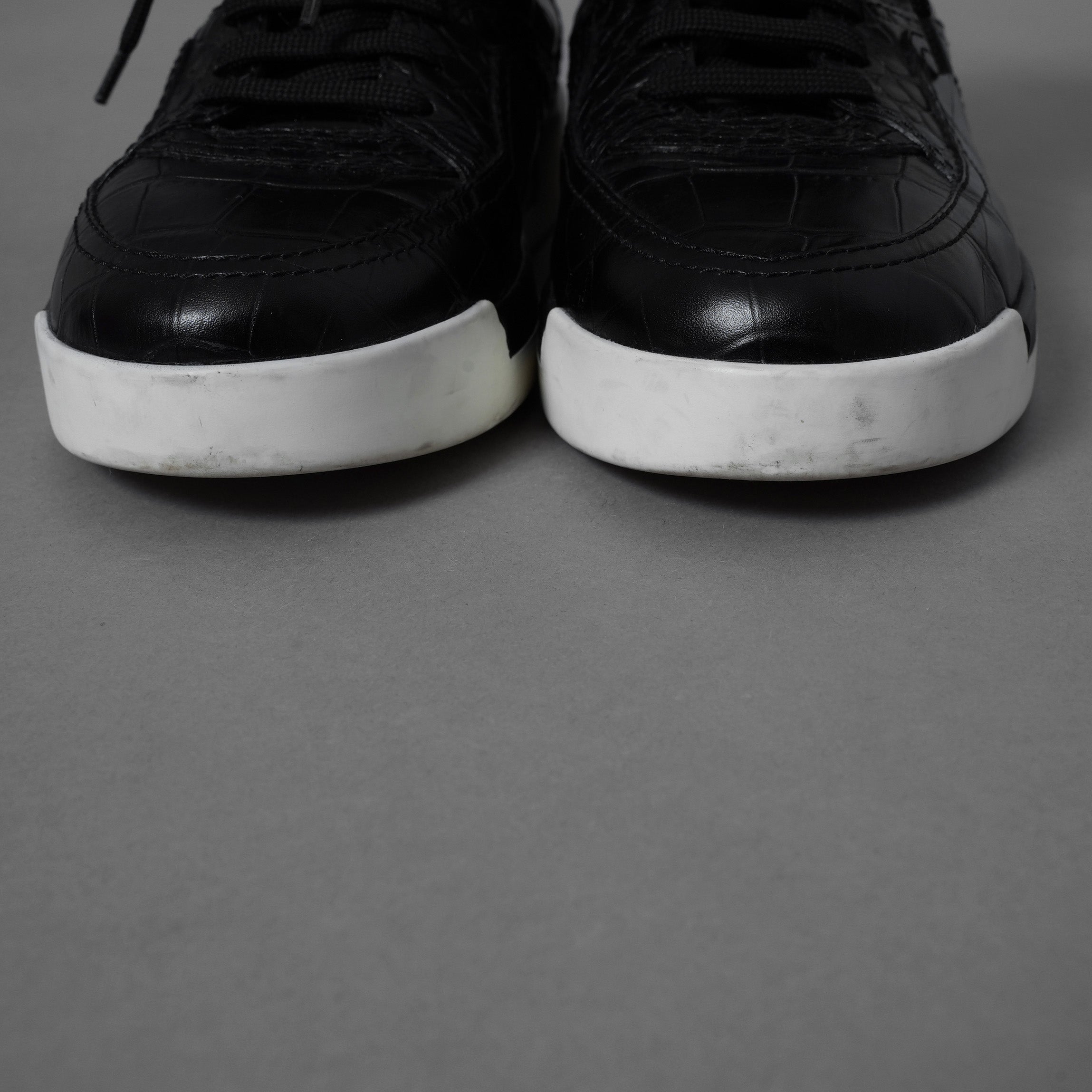 CHANEL シャネル / 19AW クロコ型押し カーフスキン ハイカット スニーカー / G35079 / size 37.5 (24.5cm) BLACK レディース 352078-izm