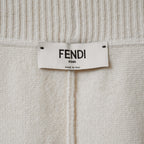FENDI フェンディ / 美品 21AW カシミア FFエンボス フーディ ニットパンツ / FZR763 ALAK / size 40 (IVORY) レディース 352075-izm