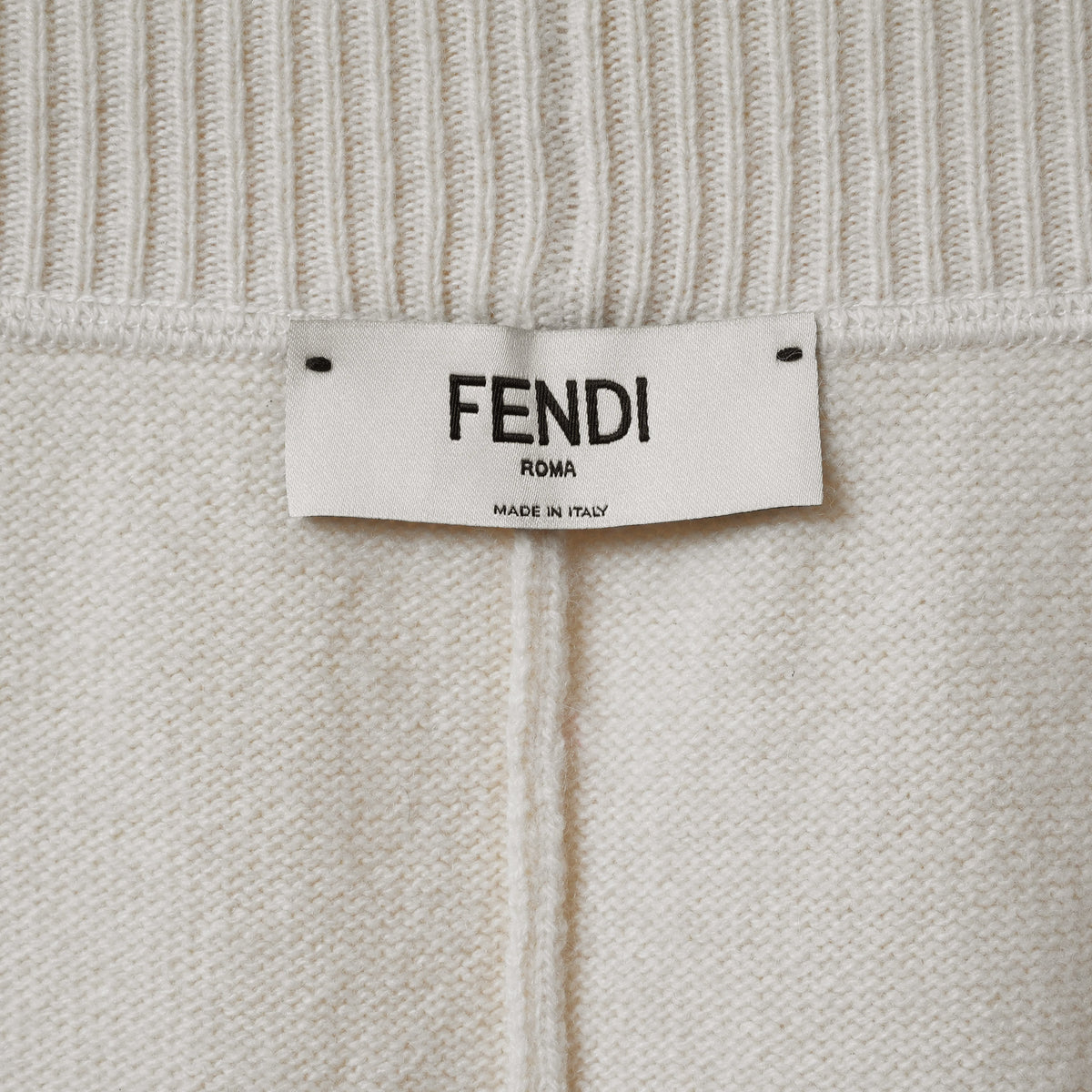 FENDI フェンディ / 美品 21AW カシミア FFエンボス フーディ ニットパンツ / FZR763 ALAK / size 40 (IVORY) レディース 352075-izm