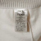 FENDI フェンディ / 美品 21AW カシミア FFエンボス フーディ ニットパンツ / FZR763 ALAK / size 40 (IVORY) レディース 352075-izm