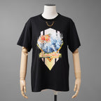 LOUIS VUITTON ルイヴィトン / 美品 20SS タンジェリンプリントTシャツ チェーン 半袖Tシャツ / RW222J N40 FNTS09 / size L (BLACK) レディース