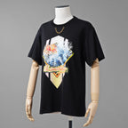 LOUIS VUITTON ルイヴィトン / 美品 20SS タンジェリンプリントTシャツ チェーン 半袖Tシャツ / RW222J N40 FNTS09 / size L (BLACK) レディース