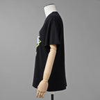 LOUIS VUITTON ルイヴィトン / 美品 20SS タンジェリンプリントTシャツ チェーン 半袖Tシャツ / RW222J N40 FNTS09 / size L (BLACK) レディース