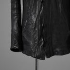 inarnation インカネーション / 22SS Sheep Object Dyed Shirt Jacket オーバーロック シープレザー シャツジャケット / size S (BLACK) 123017-alm
