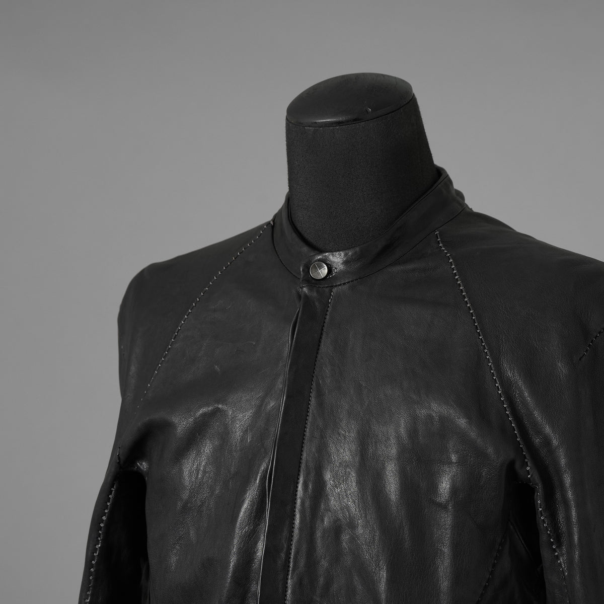 inarnation インカネーション / 22SS Sheep Object Dyed Shirt Jacket オーバーロック シープレザー シャツジャケット / size S (BLACK) 123017-alm