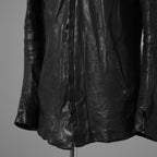 inarnation インカネーション / 22SS Sheep Object Dyed Shirt Jacket オーバーロック シープレザー シャツジャケット / size S (BLACK) 123017-alm