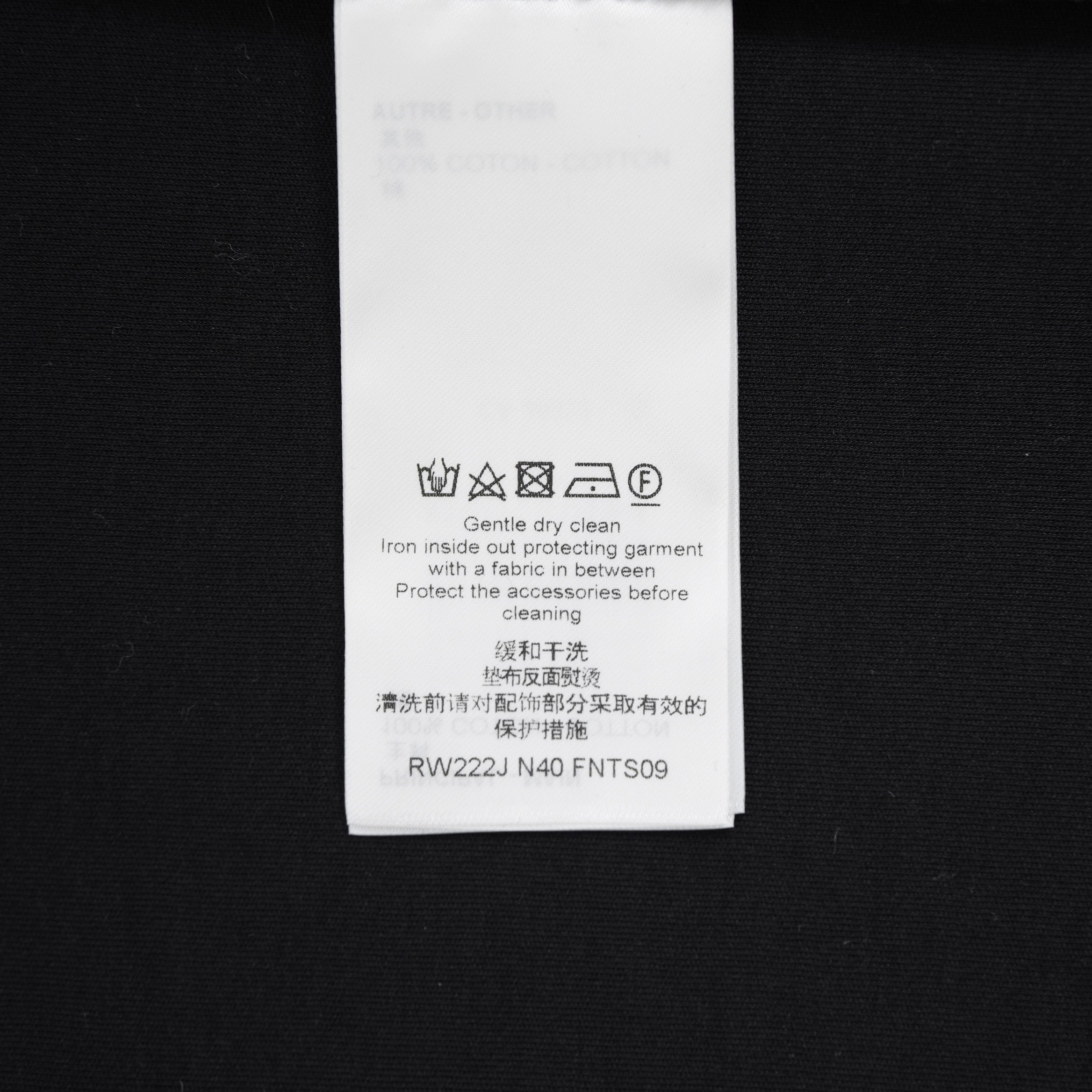 LOUIS VUITTON ルイヴィトン / 美品 20SS タンジェリンプリントTシャツ チェーン 半袖Tシャツ / RW222J N40 FNTS09 / size L (BLACK) レディース