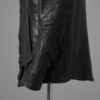 inarnation インカネーション / 22SS Sheep Object Dyed Shirt Jacket オーバーロック シープレザー シャツジャケット / size S (BLACK) 123017-alm