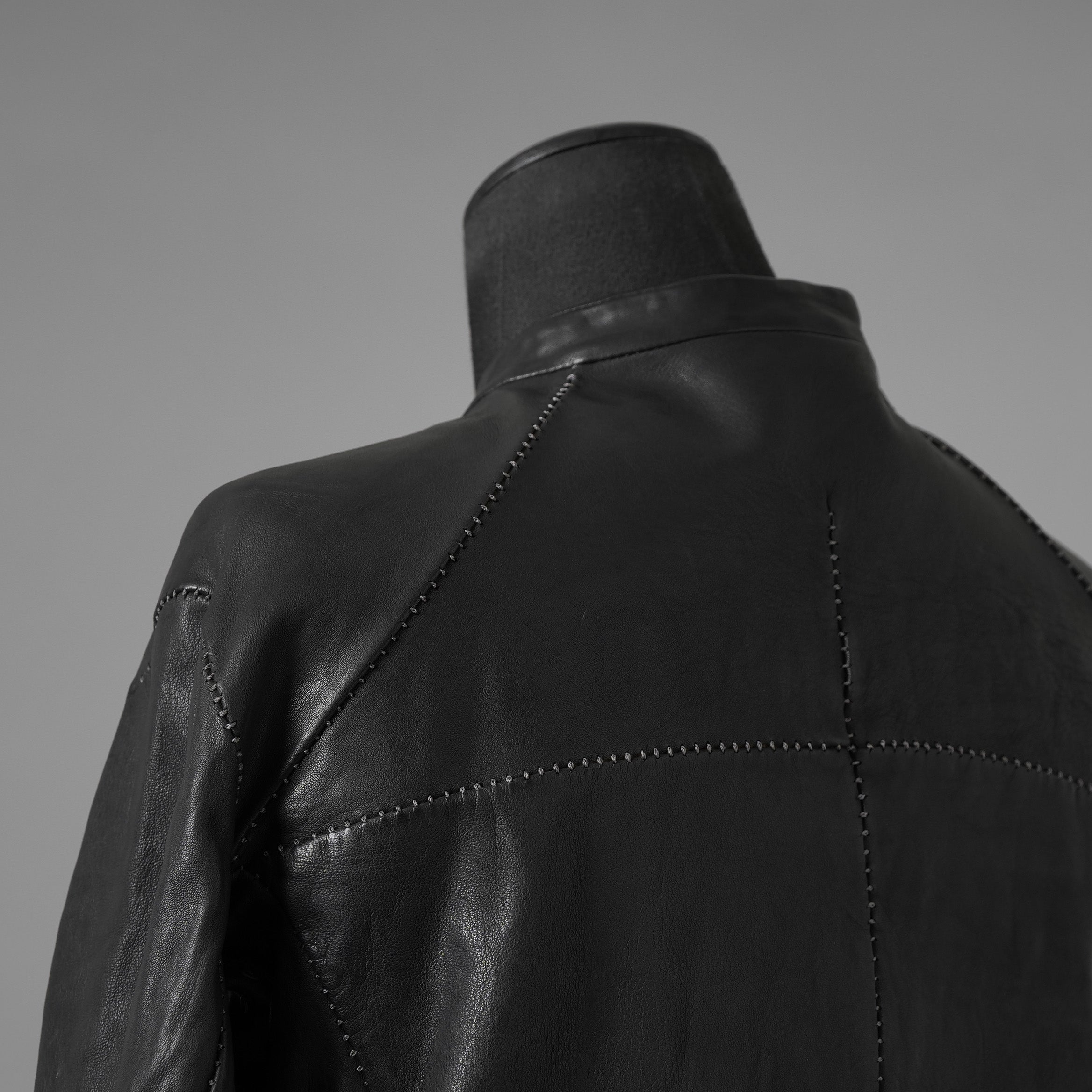 inarnation インカネーション / 22SS Sheep Object Dyed Shirt Jacket オーバーロック シープレザー シャツジャケット / size S (BLACK) 123017-alm