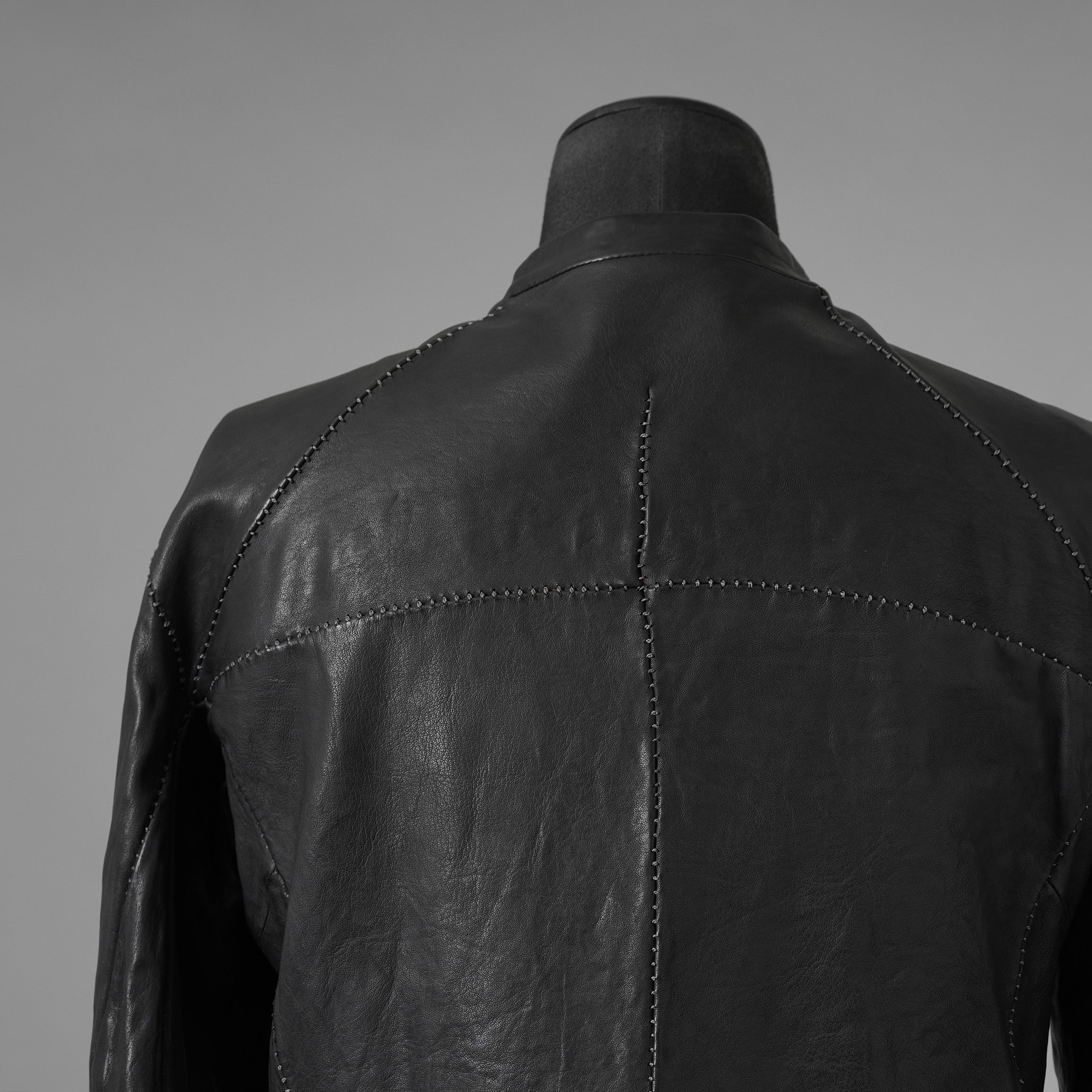 inarnation インカネーション / 22SS Sheep Object Dyed Shirt Jacket オーバーロック シープレザー シャツジャケット / size S (BLACK) 123017-alm