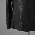 inarnation インカネーション / 22SS Sheep Object Dyed Shirt Jacket オーバーロック シープレザー シャツジャケット / size S (BLACK) 123017-alm