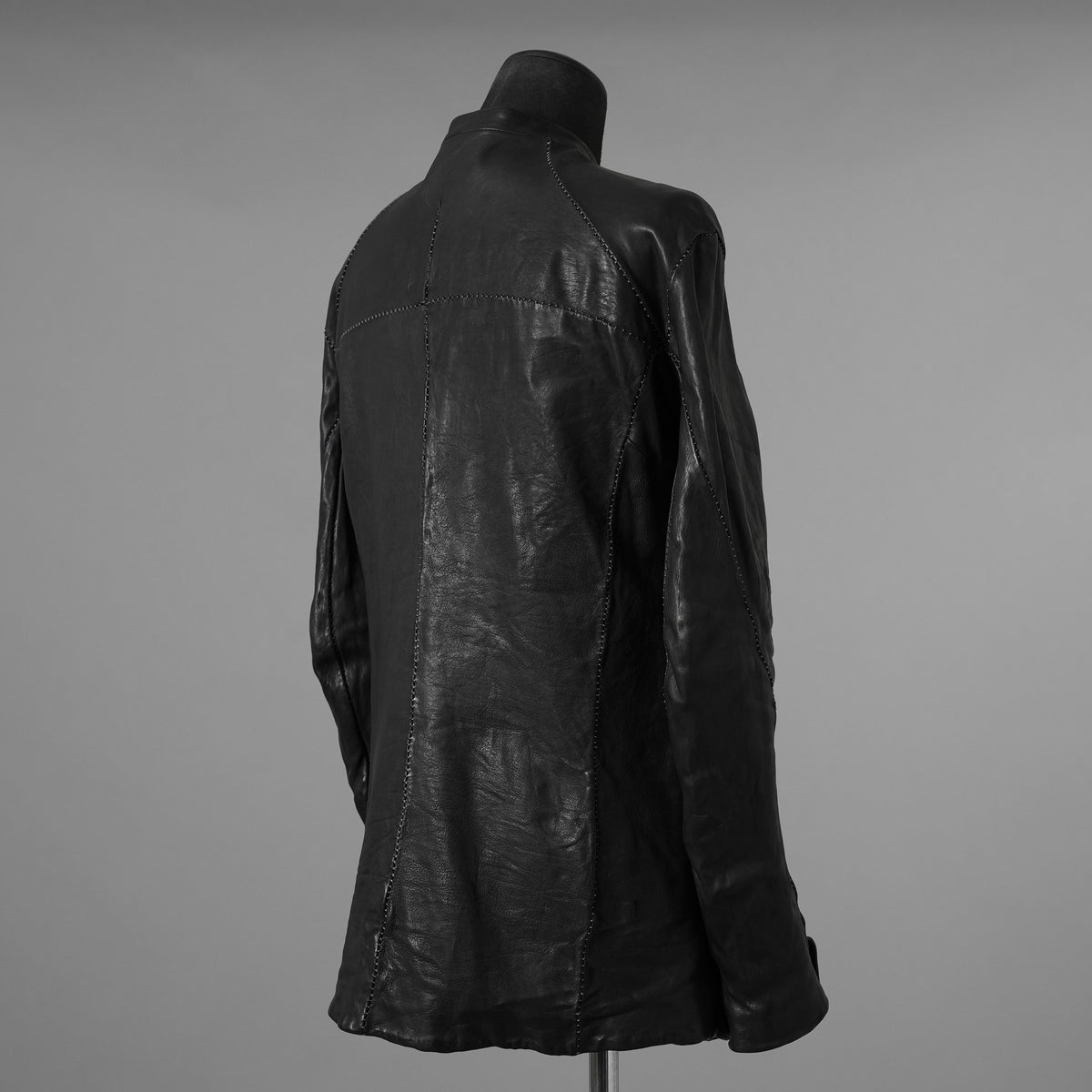 inarnation インカネーション / 22SS Sheep Object Dyed Shirt Jacket オーバーロック シープレザー シャツジャケット / size S (BLACK) 123017-alm