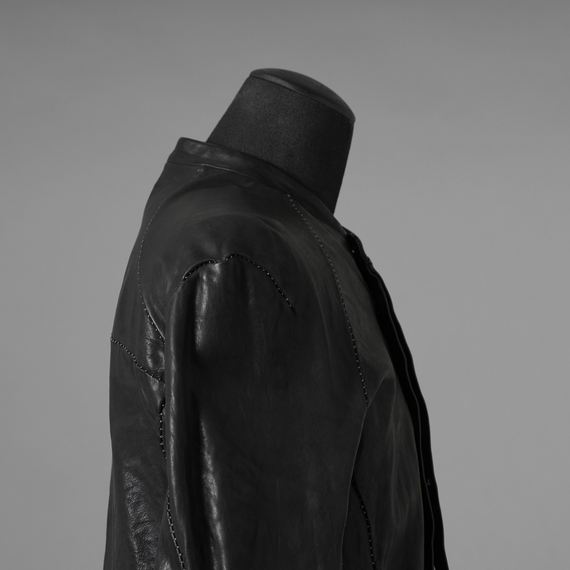 inarnation インカネーション / 22SS Sheep Object Dyed Shirt Jacket オーバーロック シープレザー シャツジャケット / size S (BLACK) 123017-alm