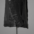 inarnation インカネーション / 22SS Sheep Object Dyed Shirt Jacket オーバーロック シープレザー シャツジャケット / size S (BLACK) 123017-alm