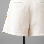 LOUIS VUITTON ルイヴィトン / 22AW コーデュロイ カーゴ  ショートパンツ/ RW222J DA8 FNPA16 / size 38 (IVORY WHITE × GOLD) レディース