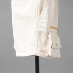 LOUIS VUITTON ルイヴィトン / 22AW コーデュロイ カーゴ  ショートパンツ/ RW222J DA8 FNPA16 / size 38 (IVORY WHITE × GOLD) レディース