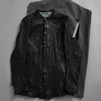 inarnation インカネーション / 22SS Sheep Object Dyed Shirt Jacket オーバーロック シープレザー シャツジャケット / size S (BLACK) 123017-alm