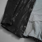 inarnation インカネーション / 22SS Sheep Object Dyed Shirt Jacket オーバーロック シープレザー シャツジャケット / size S (BLACK) 123017-alm