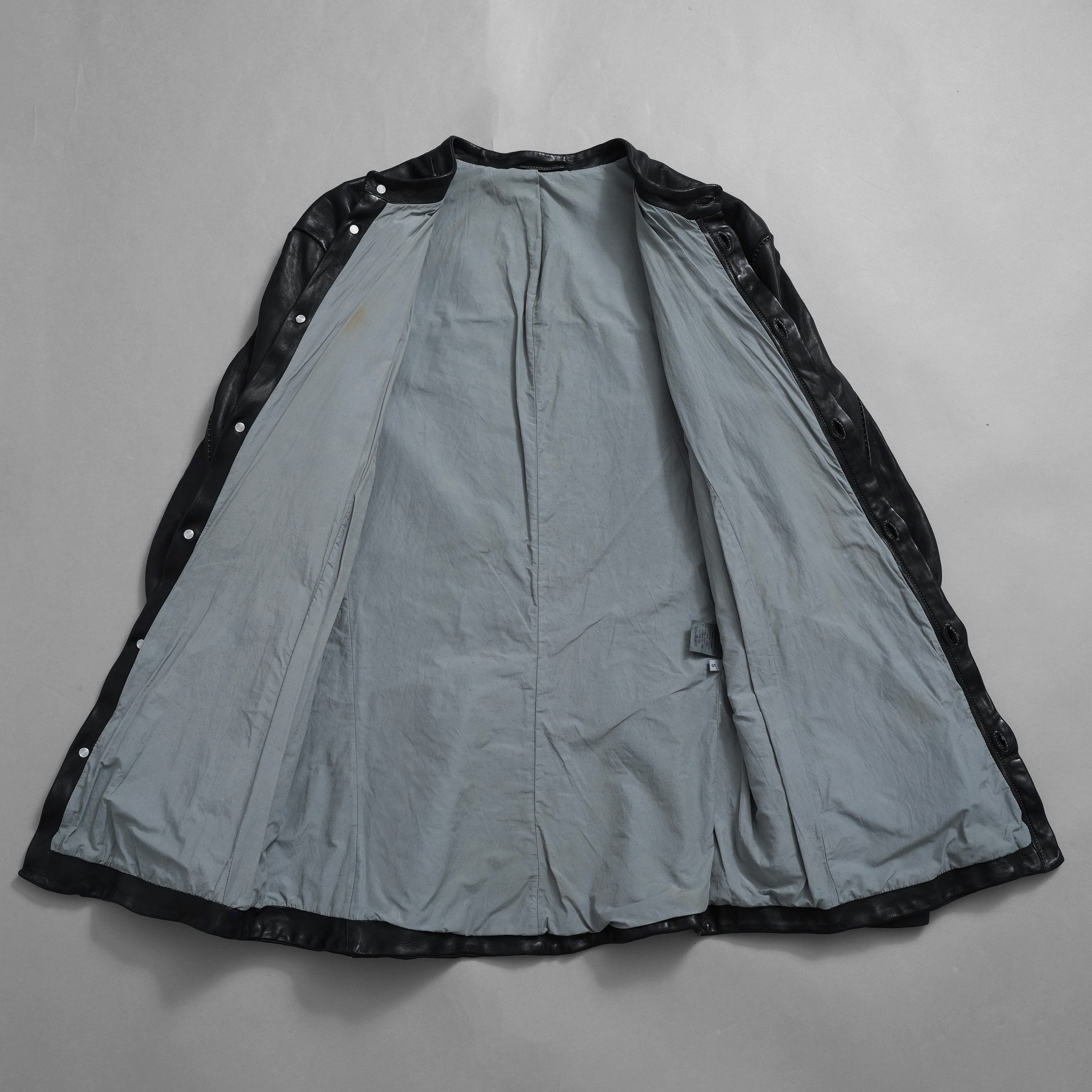 inarnation インカネーション / 22SS Sheep Object Dyed Shirt Jacket オーバーロック シープレザー シャツジャケット / size S (BLACK) 123017-alm