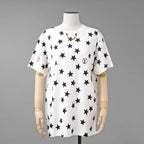 LOUIS VUITTON ルイヴィトン / 美品 22AW LVロゴ・スタープリント  チェーン / 半袖Tシャツ / 1AA9WZ / size M (WHITE) レディース