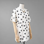 LOUIS VUITTON ルイヴィトン / 美品 22AW LVロゴ・スタープリント  チェーン / 半袖Tシャツ / 1AA9WZ / size M (WHITE) レディース
