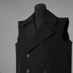 Rick Owens リックオウエンス / 美品 23AW LOXOR 期 / Black Sleeveless Slim Drella Coat コート ノースリーブ ドレラコート / RL02C7952-TWM / size 46 (BLACK) 352082-in-ue