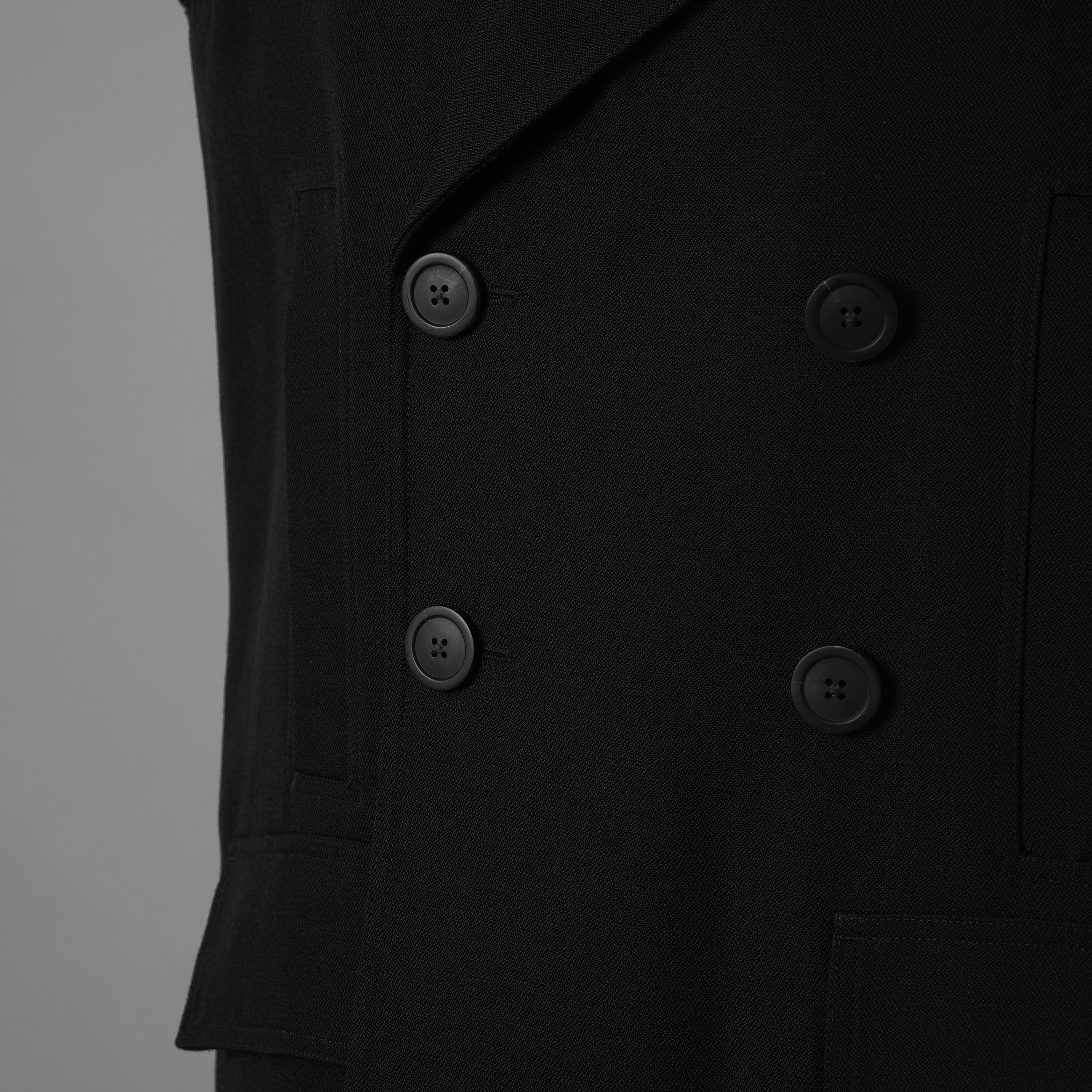 Rick Owens リックオウエンス / 美品 23AW LOXOR 期 / Black Sleeveless Slim Drella Coat コート ノースリーブ ドレラコート / RL02C7952-TWM / size 46 (BLACK) 352082-in-ue
