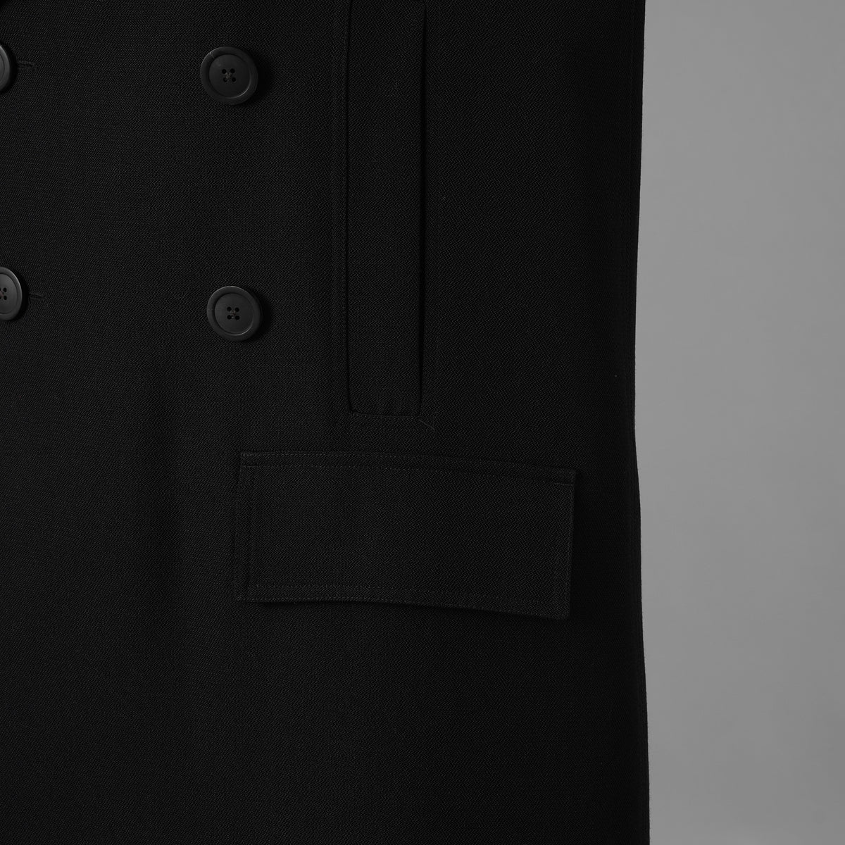 Rick Owens リックオウエンス / 美品 23AW LOXOR 期 / Black Sleeveless Slim Drella Coat コート ノースリーブ ドレラコート / RL02C7952-TWM / size 46 (BLACK) 352082-in-ue