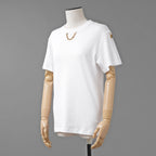 LOUIS VUITTON ルイヴィトン / 22SS サイドストラップ Tシャツ チェーン / 半袖Tシャツ / RW222B UOL FNTS76 / size M (WHITE) レディース