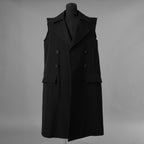 Rick Owens リックオウエンス / 美品 23AW LOXOR 期 / Black Sleeveless Slim Drella Coat コート ノースリーブ ドレラコート / RL02C7952-TWM / size 46 (BLACK) 352082-in-ue