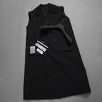 Rick Owens リックオウエンス / 美品 23AW LOXOR 期 / Black Sleeveless Slim Drella Coat コート ノースリーブ ドレラコート / RL02C7952-TWM / size 46 (BLACK) 352082-in-ue