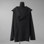daubドーブ / 美品 HOODED COAT / ダブルガーゼ フーデッド コート / size 44 (BLACK)
