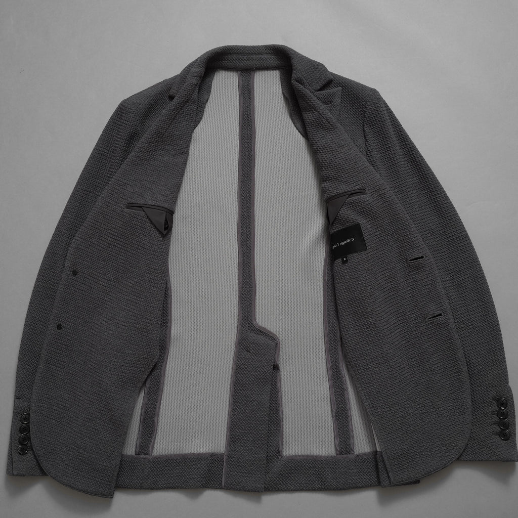 1PIU1UGUALE3 ウノピゥウノウグァーレトレ / 美品 22AW 直営店限定 UNCON JKT / 2B テーラード ジャケット / MRB702-PR116 / size 3 (GRAY)  123016-alm